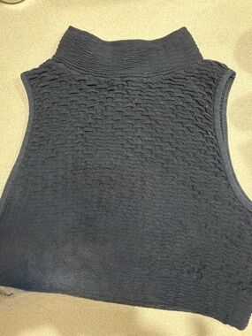 Whitney Eve Black Textured Crop Top